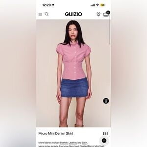 Danielle Guizio micro denim skirt